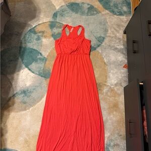 Jolie Coral Sleeveless Dress - medium